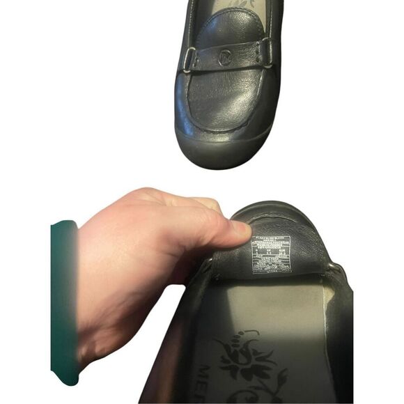 Merrell Womens Black Leather Loafer Slip On Shoes Size 8 - Picture 4 of 16